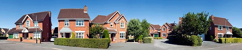 Houses on a residential street